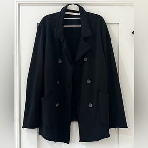 Frank & Eileen Triple Fleece Belfast Peacoat Black - Size L